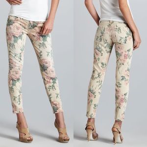 current/elliott stiletto floral skinny jean
